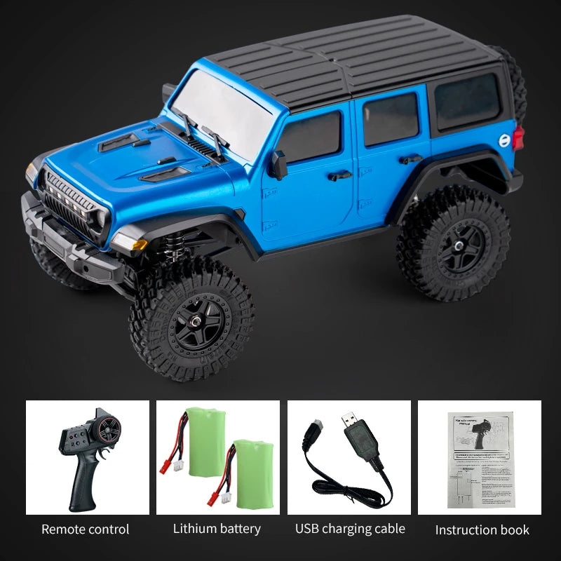 1/18 Scale RC Car C8801 RC Model 2.4G 4WD Simulation Off-Road Crawler Climbing Remote Control Truck with LED Lights Toys