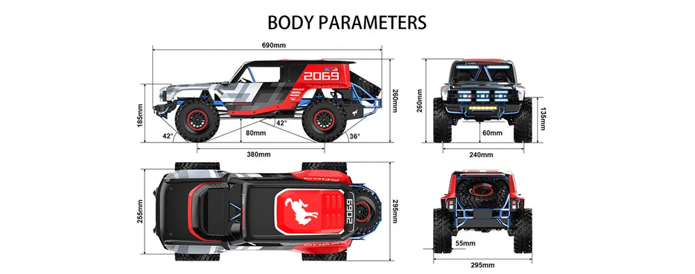 MJX HYPER GO H8P 1/8 Scale RC Car 3S Brushless RTR 4WD Off-Road Climbing Vehicle Simulation Remote Control Toys as Gift