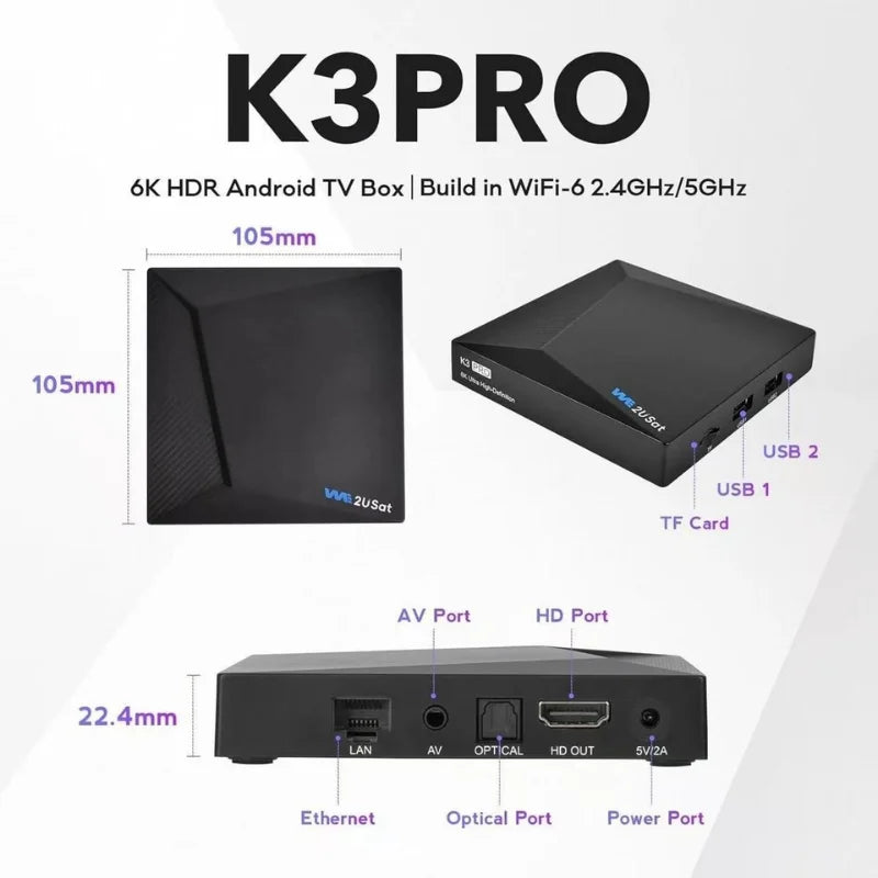 We2USat K3 PRO | Authorized Distributor 30 Day Satisfaction Guarantee | Fast Shipping