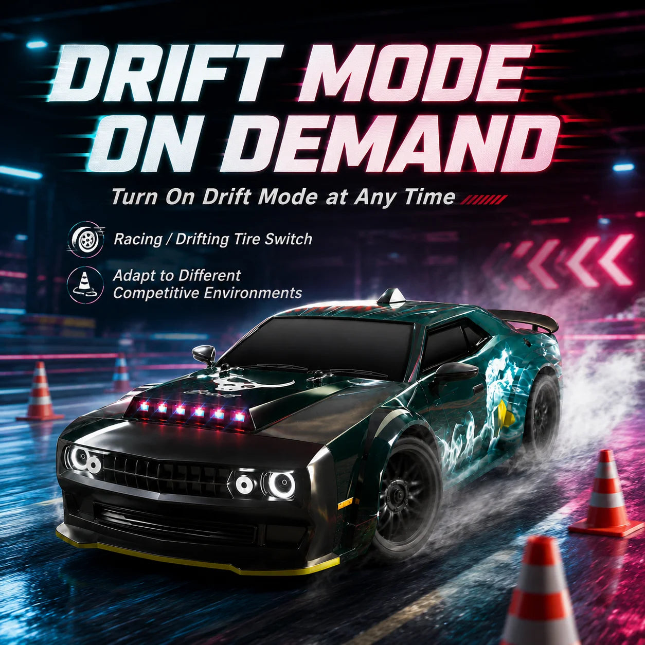 ZNLYRION 70KM/H RC Toy SG216PRO 4WD RC Drift Car 1:16 Scale  2.4G Remote Control Brushless Racing Car With LED Lights for Adults