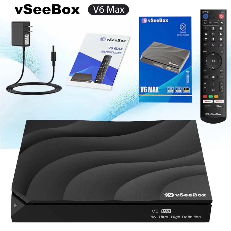 vSeeBox V6 MAX 2026 8K Streaming Box | 64GB NEW SEALED | FREE-SHIPPING | Authorized Distributor