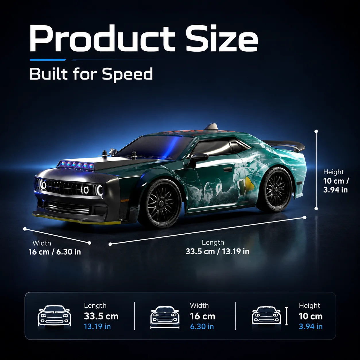 ZNLYRION 70KM/H RC Toy SG216PRO 4WD RC Drift Car 1:16 Scale  2.4G Remote Control Brushless Racing Car With LED Lights for Adults