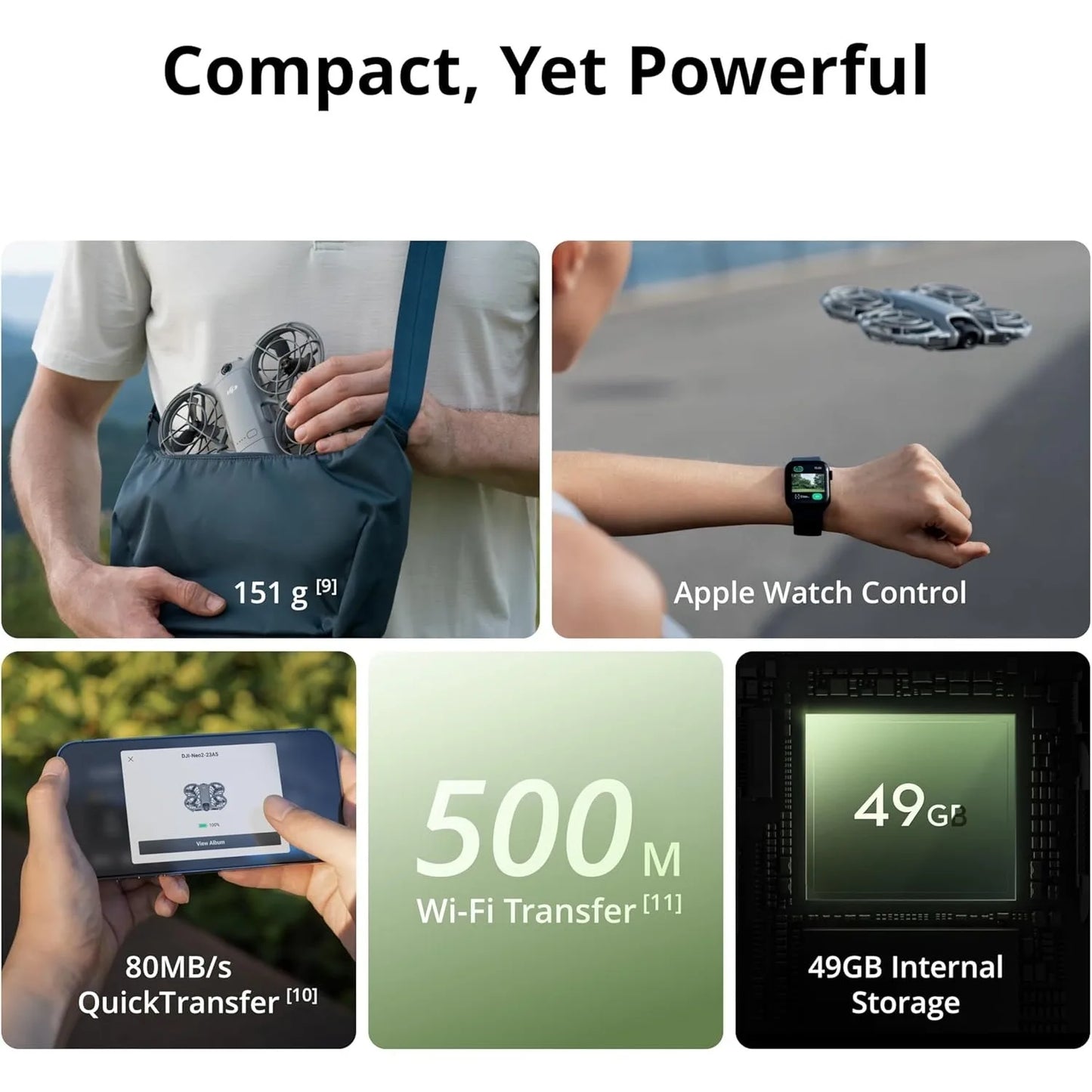 DJI Neo 2 Fly More Combo w/ RC-N3, 4K Camera Drone for Beginners, Stable Digital Transmission, 3 Batteries