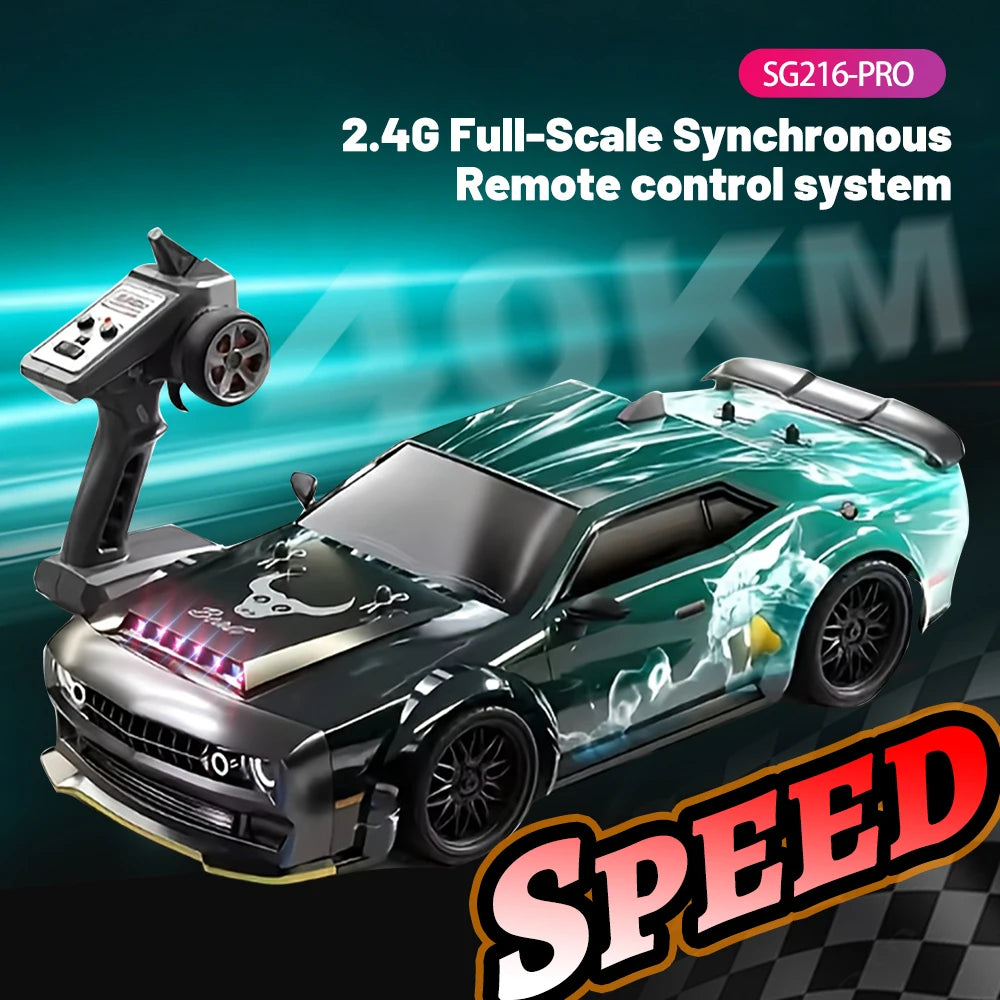 ZNLYRION 70KM/H RC Toy SG216PRO 4WD RC Drift Car 1:16 Scale  2.4G Remote Control Brushless Racing Car With LED Lights for Adults