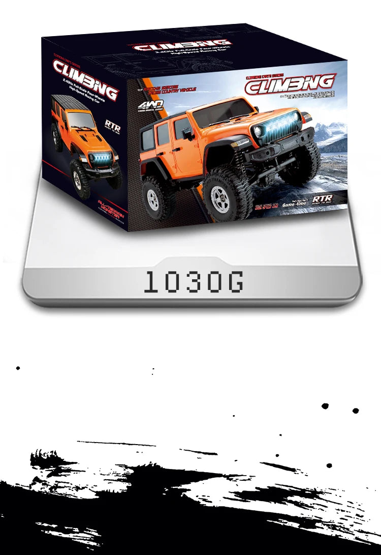 1/18 Scale RC Car C8801 RC Model 2.4G 4WD Simulation Off-Road Crawler Climbing Remote Control Truck with LED Lights Toys