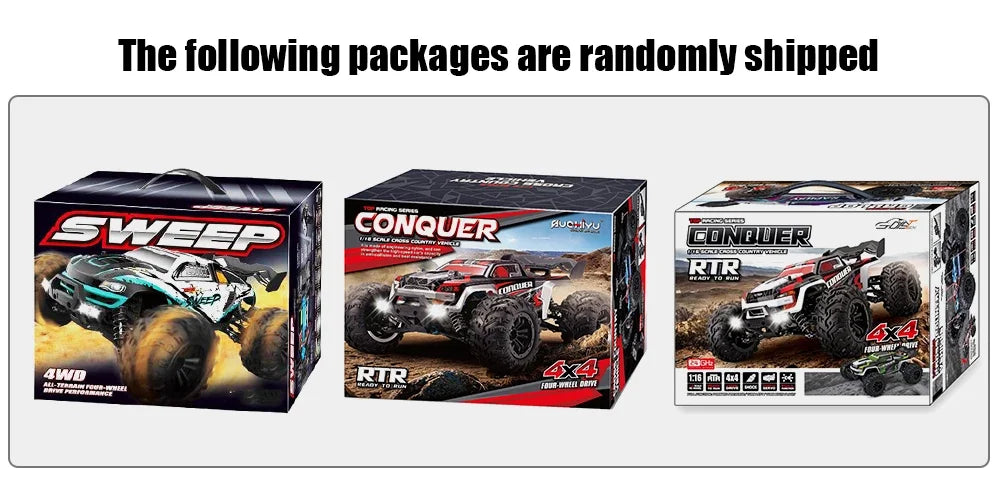 WLtoys 1:16 Scale Large RC Car 50km/h High Speed 4WD Children Toy for Boys Remote Control Car 2.4G Off Road Monster Truck RC Toy