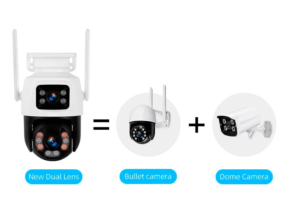 KERUI 6MP HD Dual Lens WIFI IP Camera 8CH NVR Wireless Home Security Camera System Kit Surveillance CCTV Night Vision