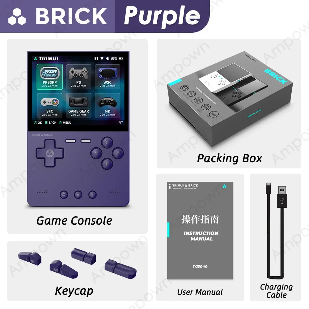Trimui Brick Mini Retro Handheld Console 3.2" Full-Laminated IPS 400PPI 1024x768 Screen 3000mAh Open Source Portable Gaming EmulatorGifts