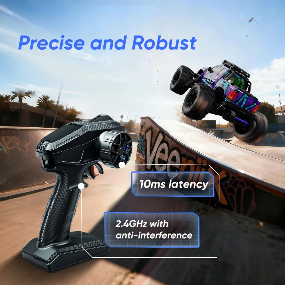 JIUSI PT14R/MT14R V1-V2 1/14 RC Brushless Racing Car 3S Battery 4WD 80km/h 35C High Speed Off-road RC Truck Toys as Gift
