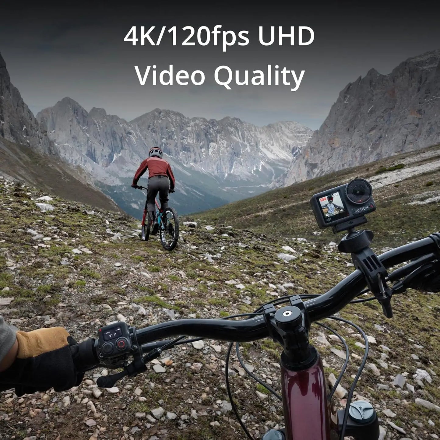 Open Box-DJI Osmo Action 4 Standard Combo Waterproof Action Camera 1/1.3" Sensor 4K/120fps Video Low-Light Imaging 10-bit D-Log M Vlogging Camera