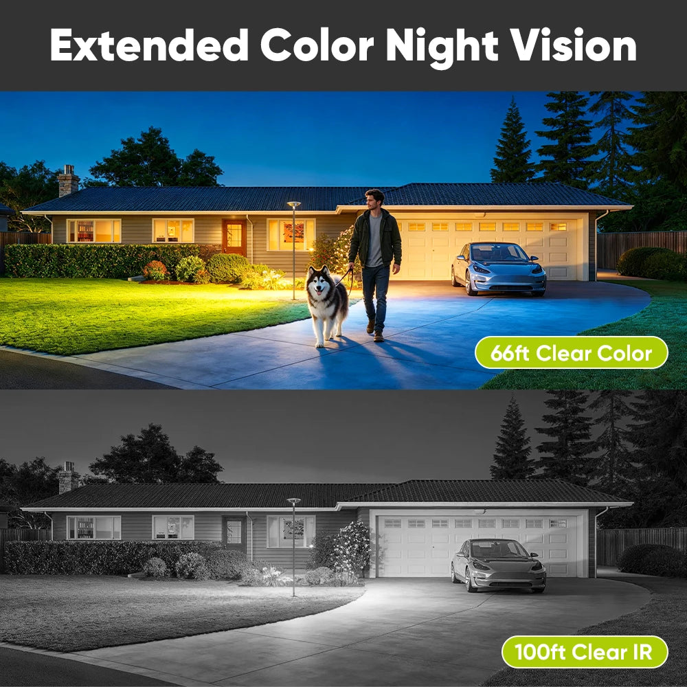 SANNCE 8MP PoE Security Camera Outdoor,8CH NVR with 2.8mm 4k home surveillance cameras ,H.265 Two-Way Audio,AI Human Vehicle Detection ,128° Dual Light Night Vision CCTV Surveillance Camera ONVIF