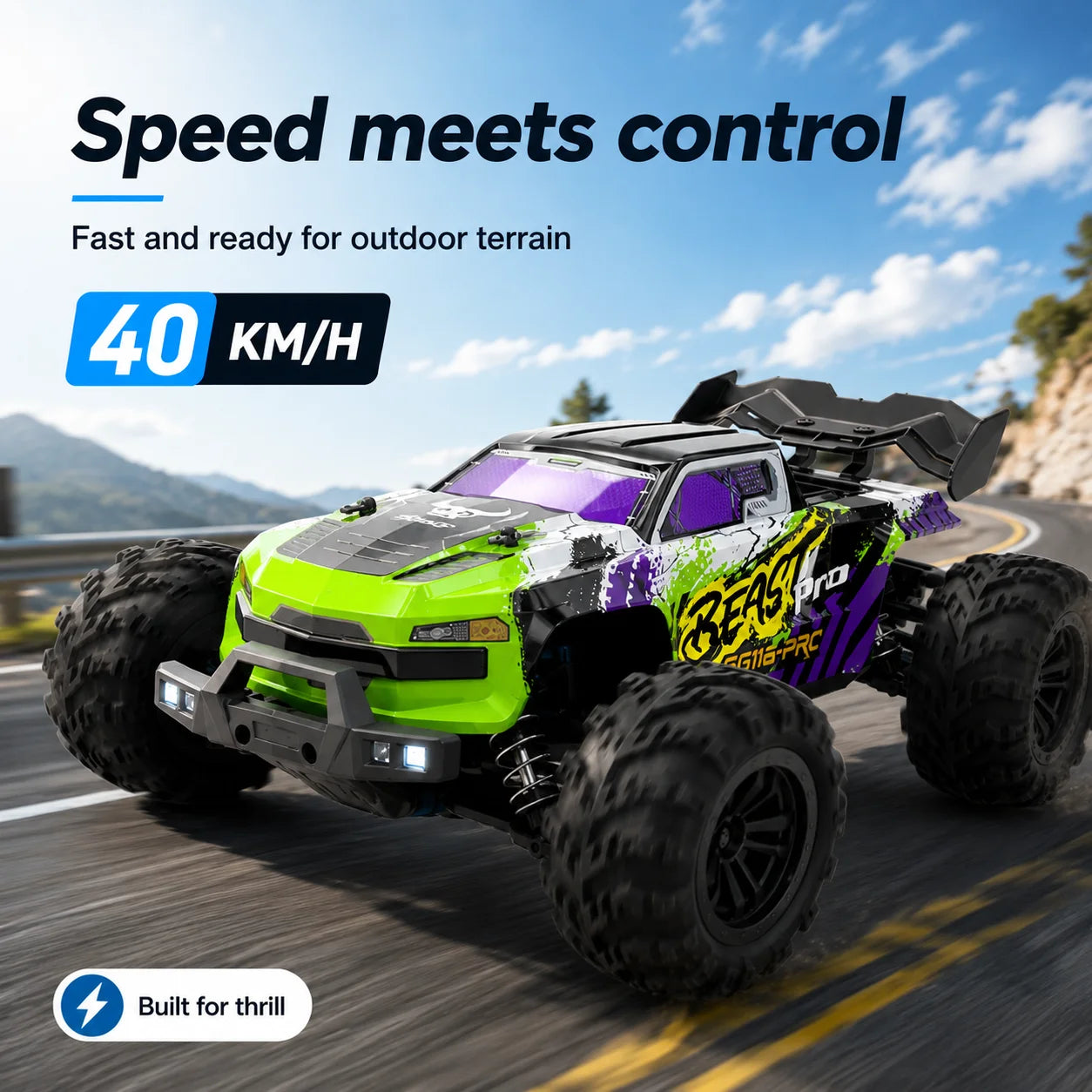 ZNLYRION RC Buggy 1:16 4 Wheel Drive Off-Road SG116MAX PRO Vehicle Optional Brushless Motor Anti-Slip Tire Remote Control Racing Truck