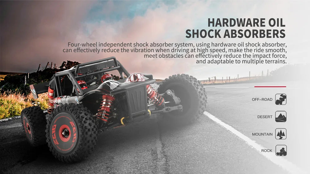 WLtoys 124016 124017 RC Car 75km/h High Speed Remote Control Crawler 2.4G Electric 4WD Off-Road Drift Climbing Racing Vehicle Toys Brushless Motor