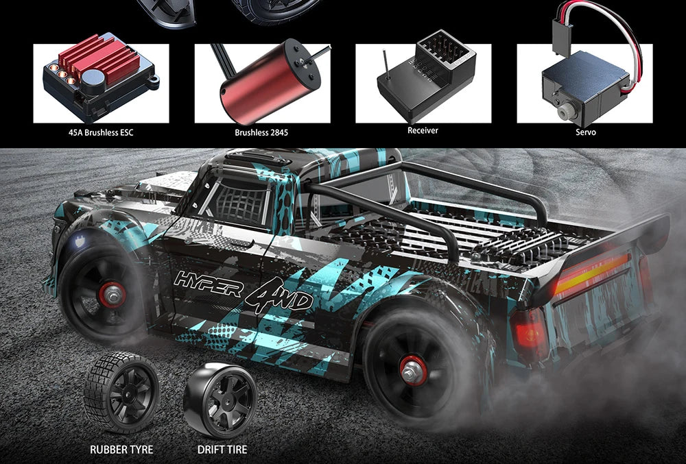 HYPER GO RC MJX 14304 14303 14302 High Speed Drift Car  With Gyroscope - Electric Toy for Kids Volkswagen Racing Gift