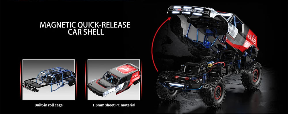 MJX HYPER GO H8P 1/8 Scale RC Car 3S Brushless RTR 4WD Off-Road Climbing Vehicle Simulation Remote Control Toys ﻿as Gift