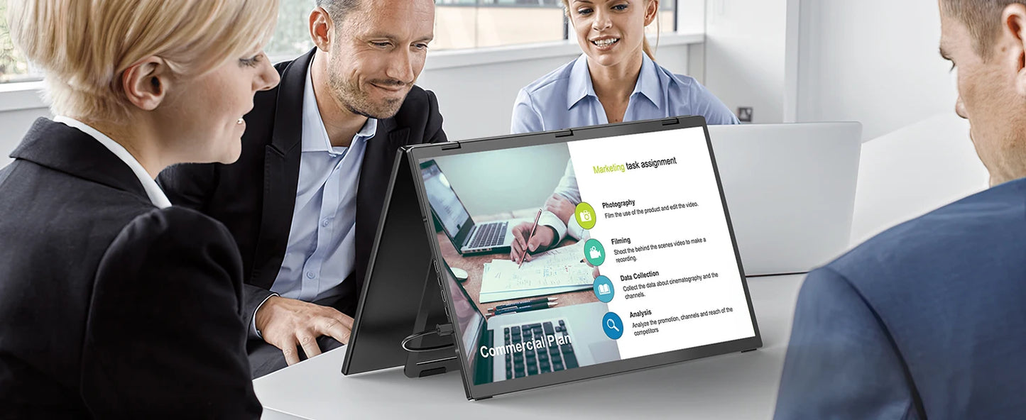 UPERFECT Delta 100HZ Dual Portable Monitor 18.5' 1080P FHD IPS Folding Stacked Triple Laptop Screen Extender USB-C Plug & Play Travel Extended Computer Display For Laptop PC Windows Mac W/Stand & VESA Mountable