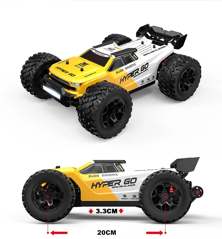 HYPER GO MJX 14207 14208 1/14 RC Car 41-53km/h Brushless 2.4G Remote Control 4WD Off-road High Speed RC Car Truck Hobby Toy