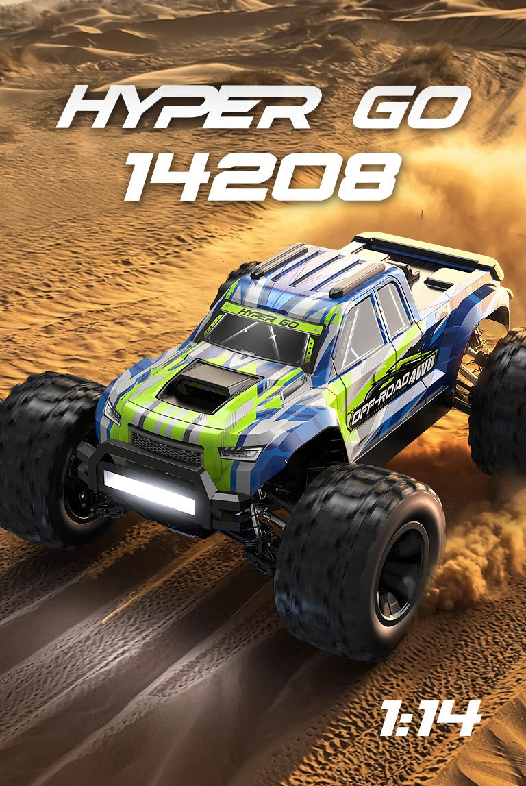 HYPER GO MJX 14207 14208 1/14 RC Car 41-53km/h Brushless 2.4G Remote Control 4WD Off-road High Speed RC Car Truck Hobby Toy