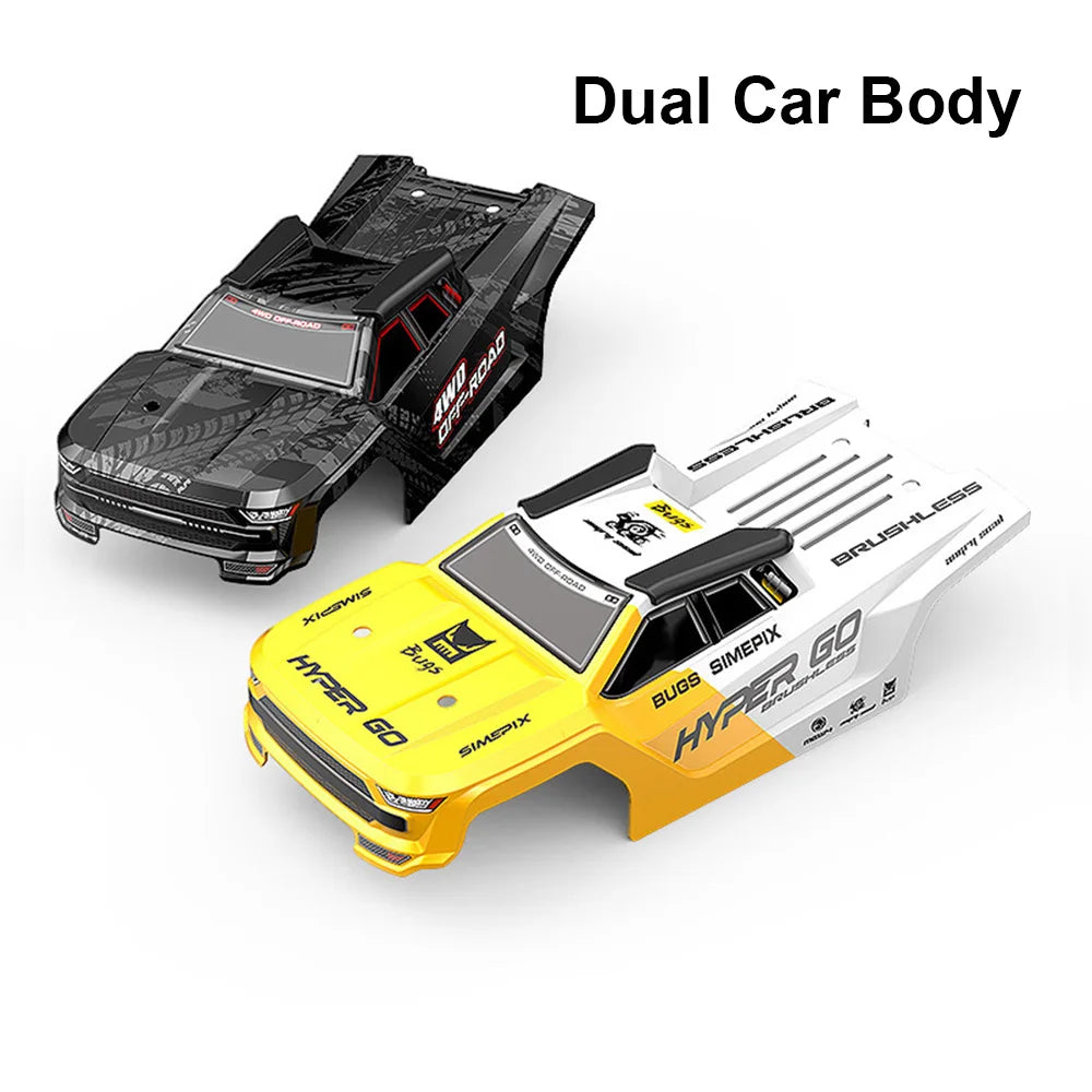 MJX Hyper Go 14207 1/14 Brushless RC Car RTR Dual Car Shells 4WD Off-Road Vehicle Professional Proportional Control RC Car