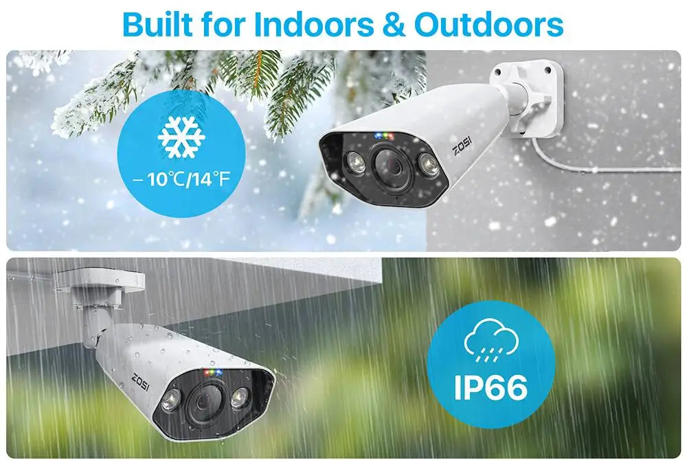 ZOSI 8CH POE Video Surveillance Kit 4K 8MP 5MP Super HD Outdoor IP Cameras AI Starlight Night Vision CCTV Security Camera System