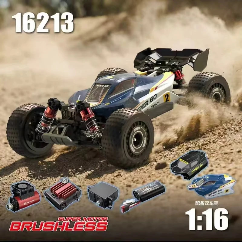 Hyper Go MJX1/16  16212 16213 16218 RC Car Brushless 4Wd Off Road High Speed Racing Climbing Remote Control For Adult Hobbyists