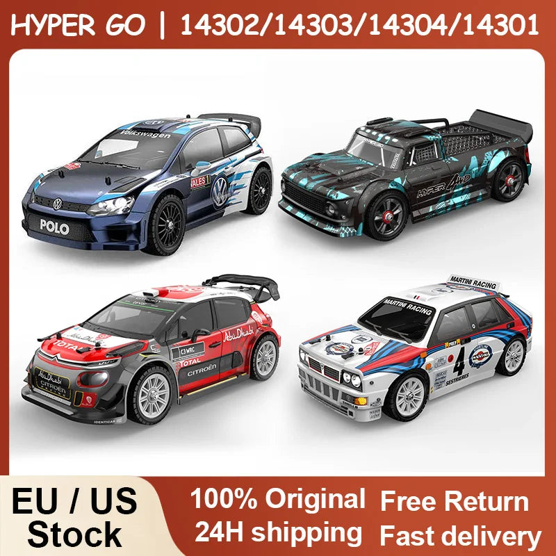 HYPER GO RC MJX 14304 14303 14302 High Speed Drift Car  With Gyroscope - Electric Toy for Kids Volkswagen Racing Gift