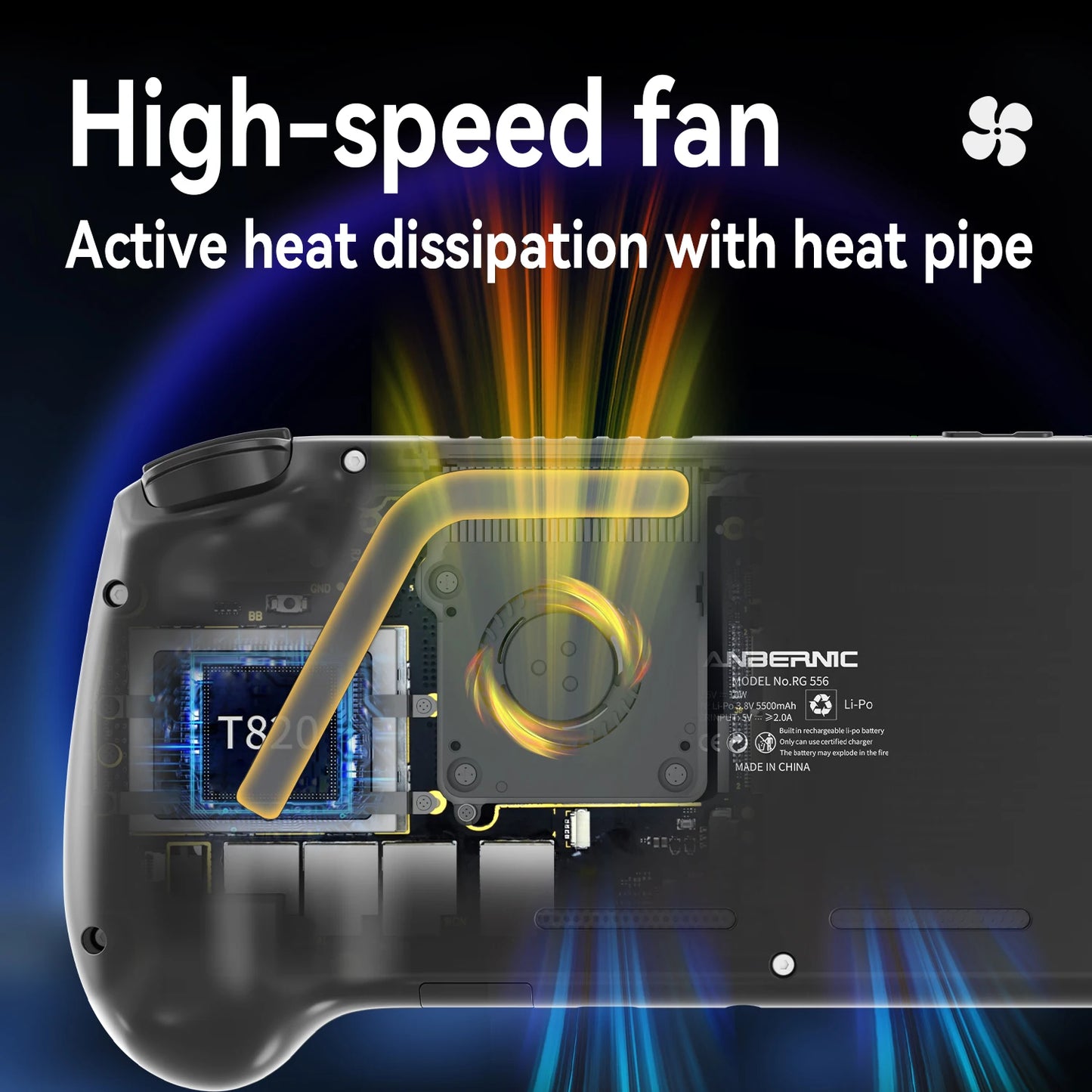 ANBERNIC RG556 Retro Handheld Game Android 13 5.48 inch Touch OLED Screen Support DP WiFi Bluetooth Hall Rocker Battery 5500mAh