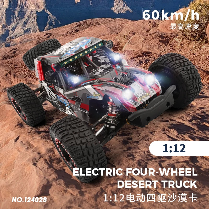 WLtoys 1/12 124028 RC Car 60KM/H High Speed 4WD Brushless Remote Control Vehicle 4x4 Off-road Crawler Model Toys for Adults