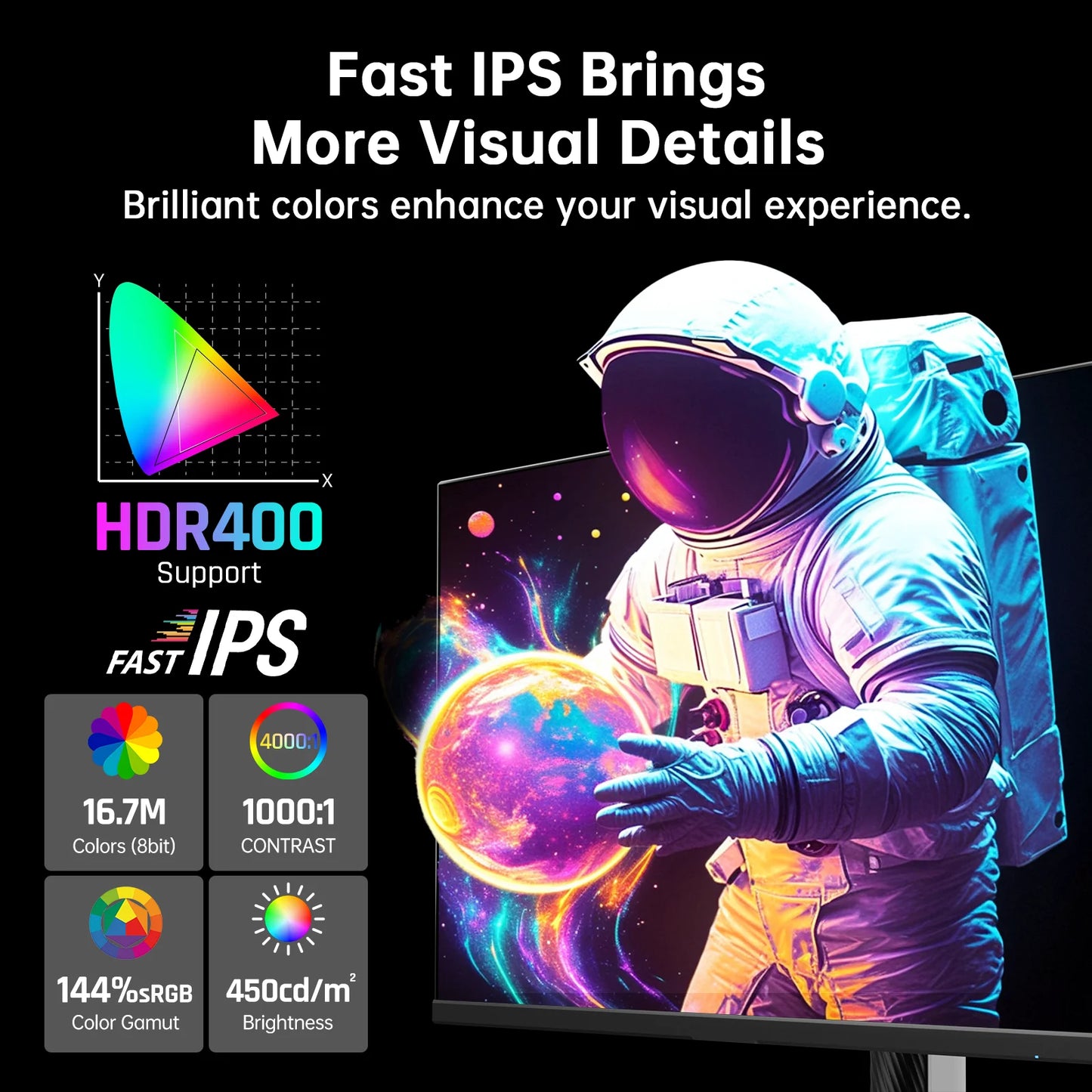 KTC 27 Inch White Gaming Monitor 300Hz/320Hz, QHD 1440P Fast IPS Computer Monitor