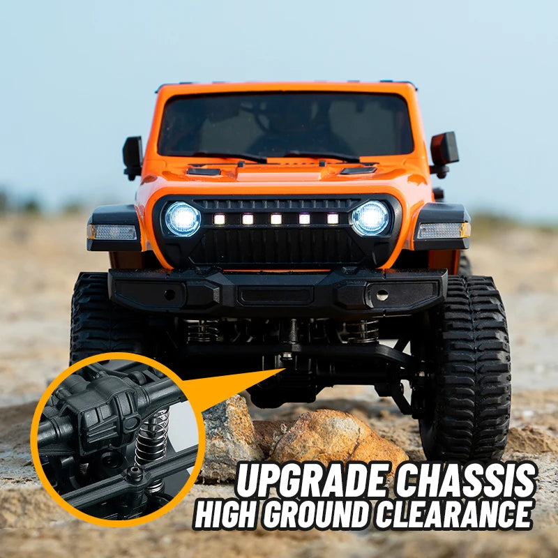 1/18 Scale RC Car C8801 RC Model 2.4G 4WD Simulation Off-Road Crawler Climbing Remote Control Truck with LED Lights Toys