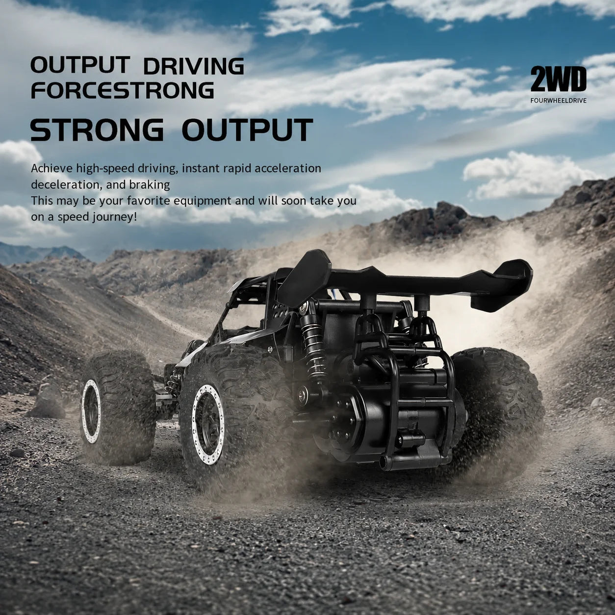 ZNLYRION 1:16 Alloy RC Off Road Car 2.4G Wireless Remote Control High Speed Buggy With LED Light Shock Absorber Kids Toy Racing Vehicle
