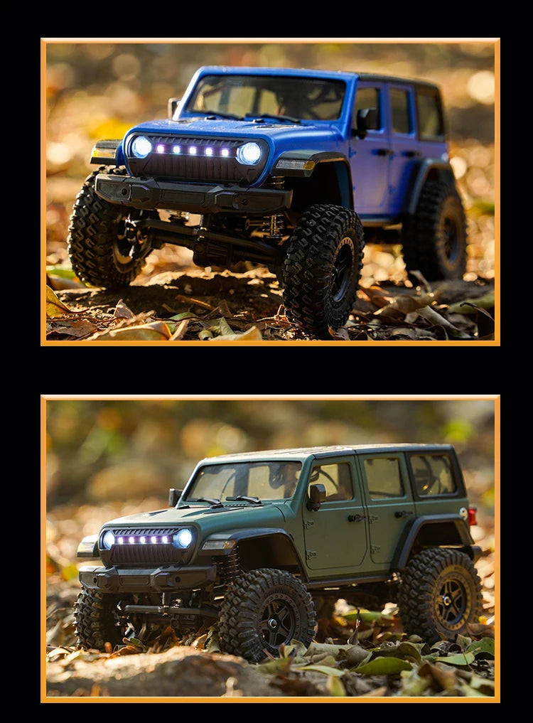 1/18 Scale RC Car C8801 RC Model 2.4G 4WD Simulation Off-Road Crawler Climbing Remote Control Truck with LED Lights Toys