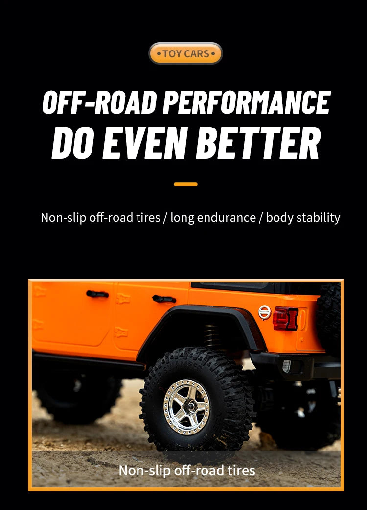 1/18 Scale RC Car C8801 RC Model 2.4G 4WD Simulation Off-Road Crawler Climbing Remote Control Truck with LED Lights Toys