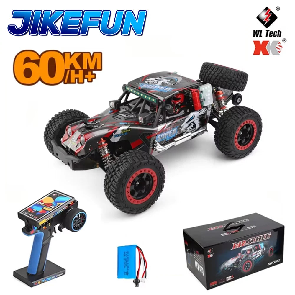WLtoys 1/12 124028 RC Car 60KM/H High Speed 4WD Brushless Remote Control Vehicle 4x4 Off-road Crawler Model Toys for Adults