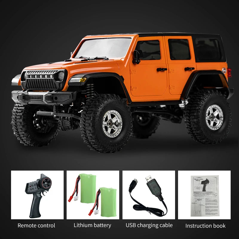 1/18 Scale RC Car C8801 RC Model 2.4G 4WD Simulation Off-Road Crawler Climbing Remote Control Truck with LED Lights Toys