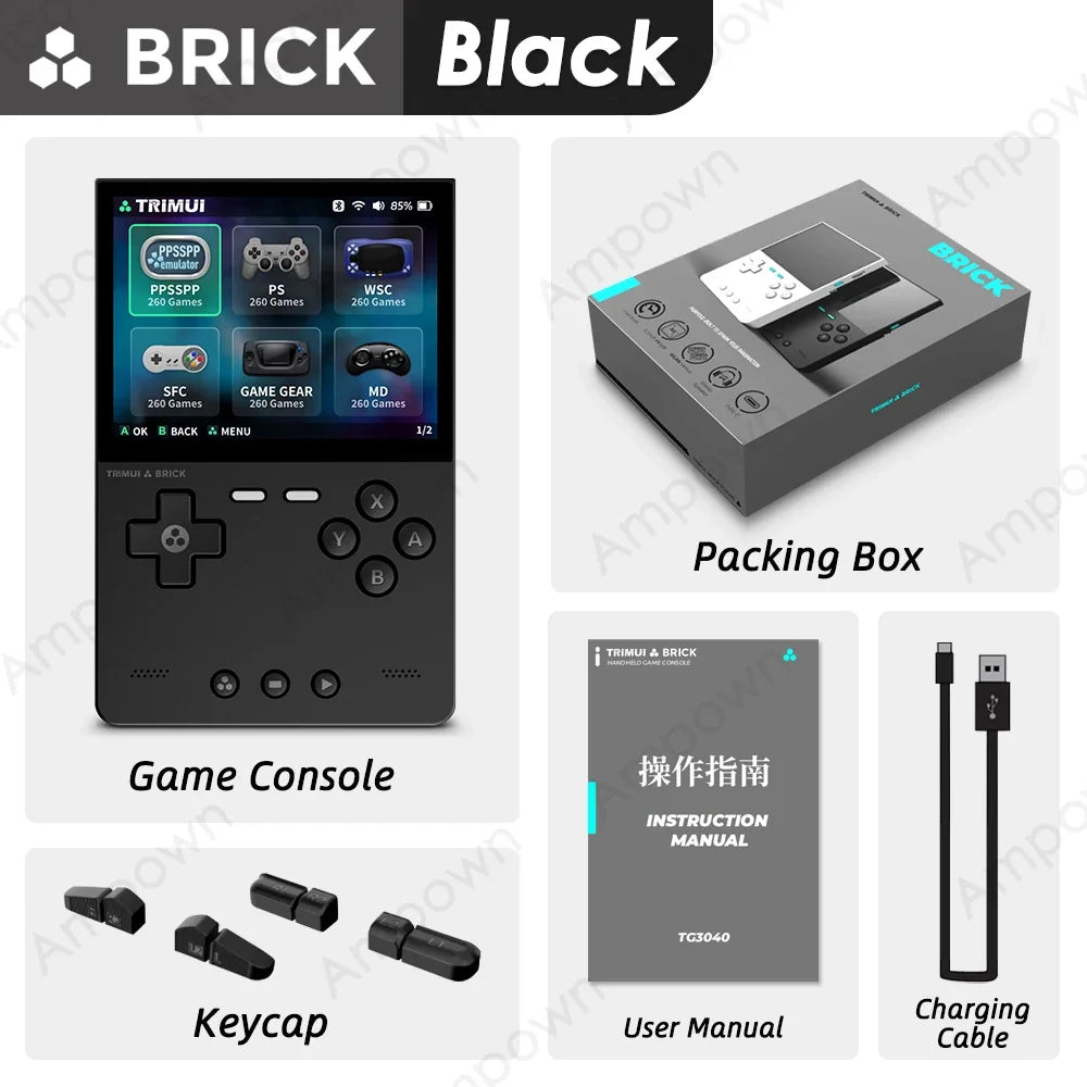 Trimui Brick Mini Retro Handheld Console 3.2" Full-Laminated IPS 400PPI 1024x768 Screen 3000mAh Open Source Portable Gaming EmulatorGifts