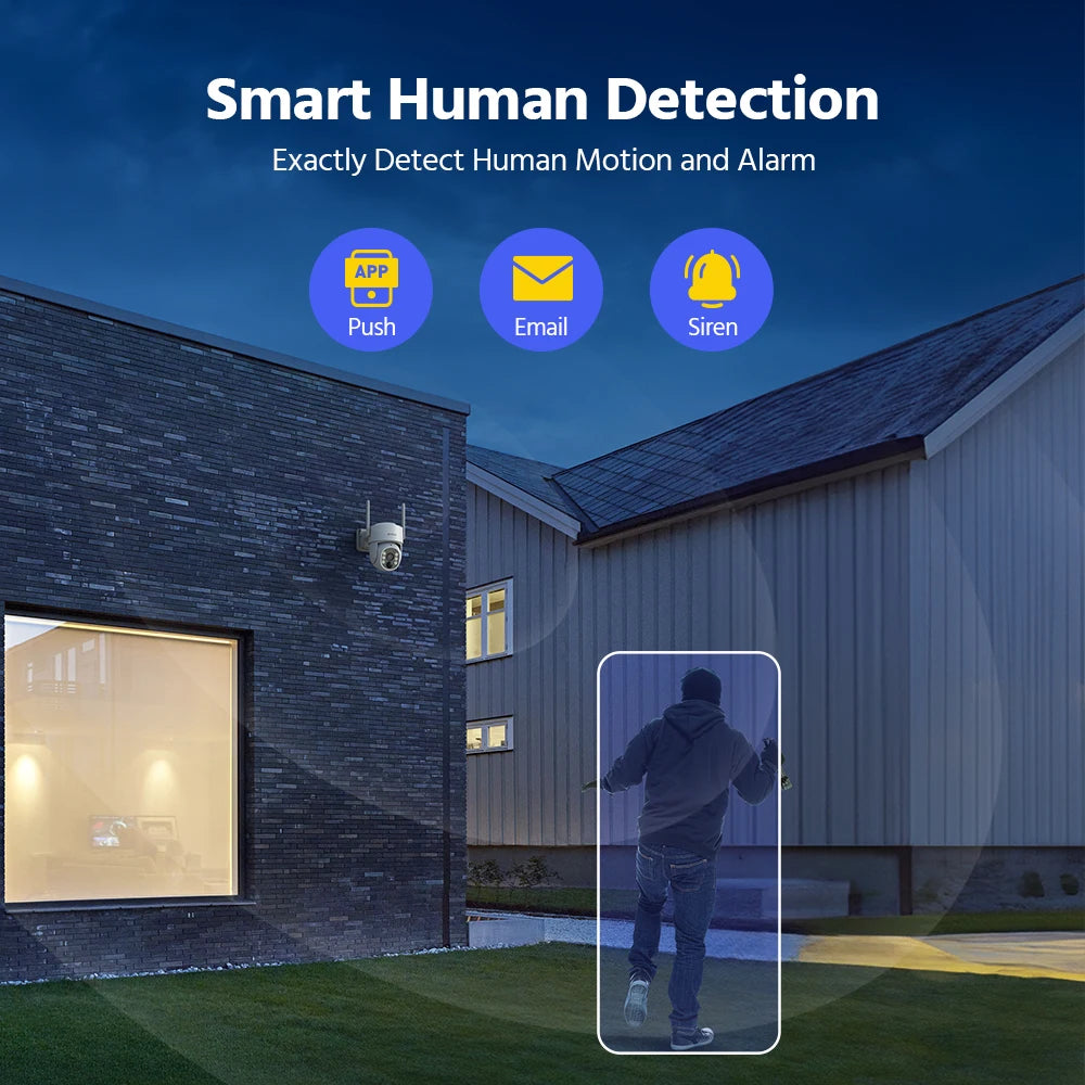 Annke 4MP Wireless PT Solar Camera 16CH NVR 2.4G&5.8G dual-band Security Camera Solar Built-in Battery wireless camera system
