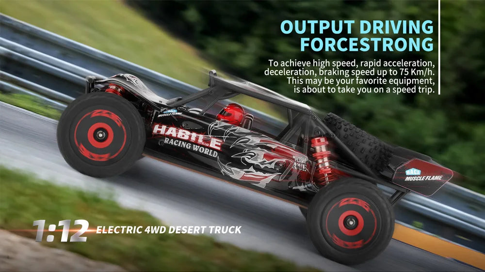WLtoys 124016 124017 RC Car 75km/h High Speed Remote Control Crawler 2.4G Electric 4WD Off-Road Drift Climbing Racing Vehicle Toys Brushless Motor