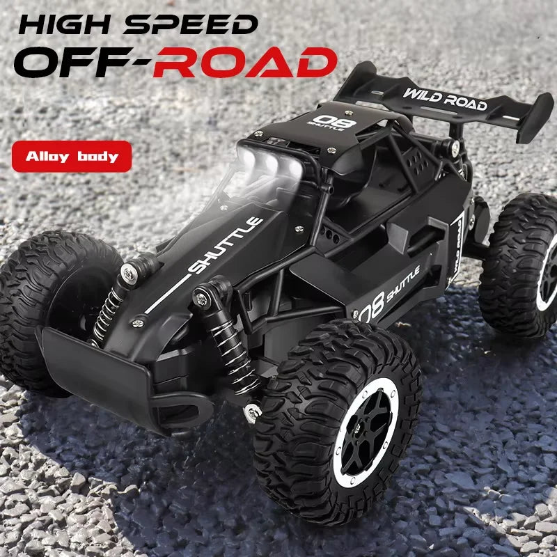 ZNLYRION 1:16 Alloy RC Off Road Car 2.4G Wireless Remote Control High Speed Buggy With LED Light Shock Absorber Kids Toy Racing Vehicle