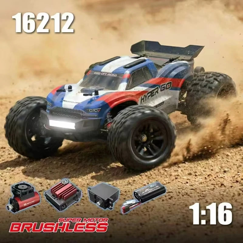 Hyper Go MJX1/16  16212 16213 16218 RC Car Brushless 4Wd Off Road High Speed Racing Climbing Remote Control For Adult Hobbyists