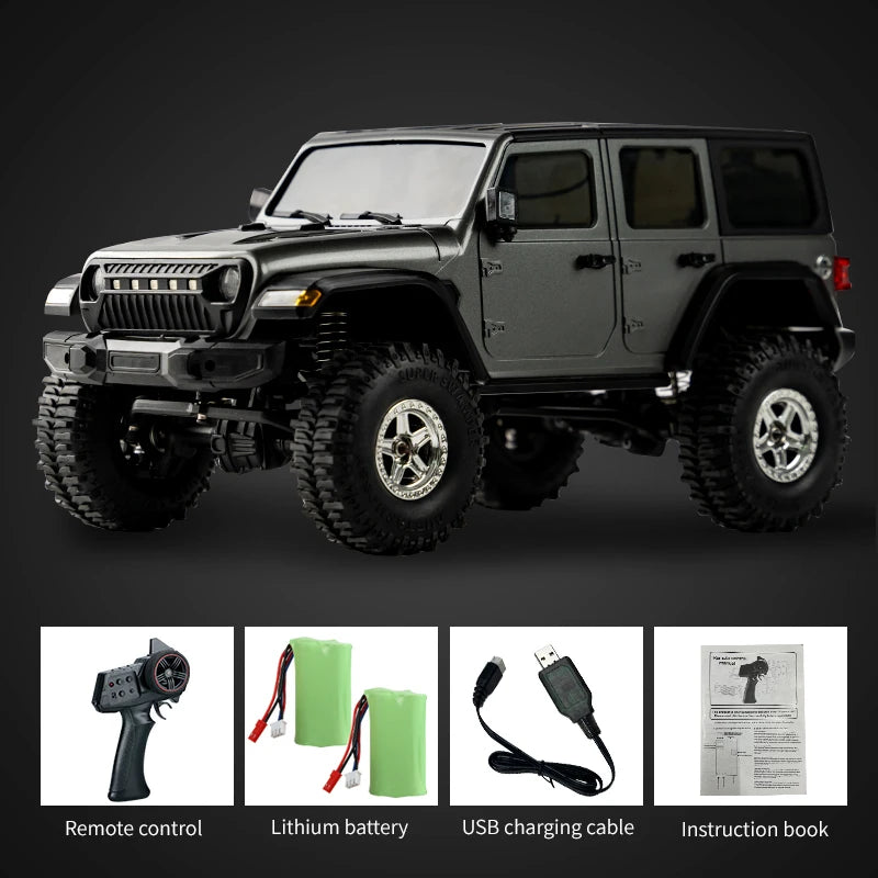 1/18 Scale RC Car C8801 RC Model 2.4G 4WD Simulation Off-Road Crawler Climbing Remote Control Truck with LED Lights Toys