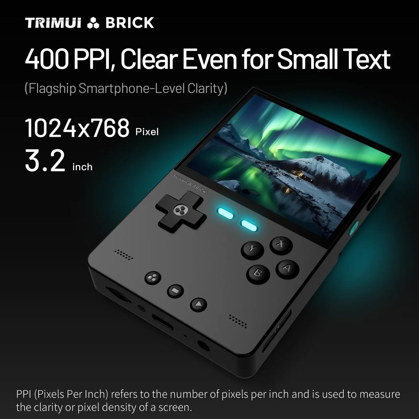 Trimui Brick Mini Retro Handheld Console 3.2" Full-Laminated IPS 400PPI 1024x768 Screen 3000mAh Open Source Portable Gaming EmulatorGifts