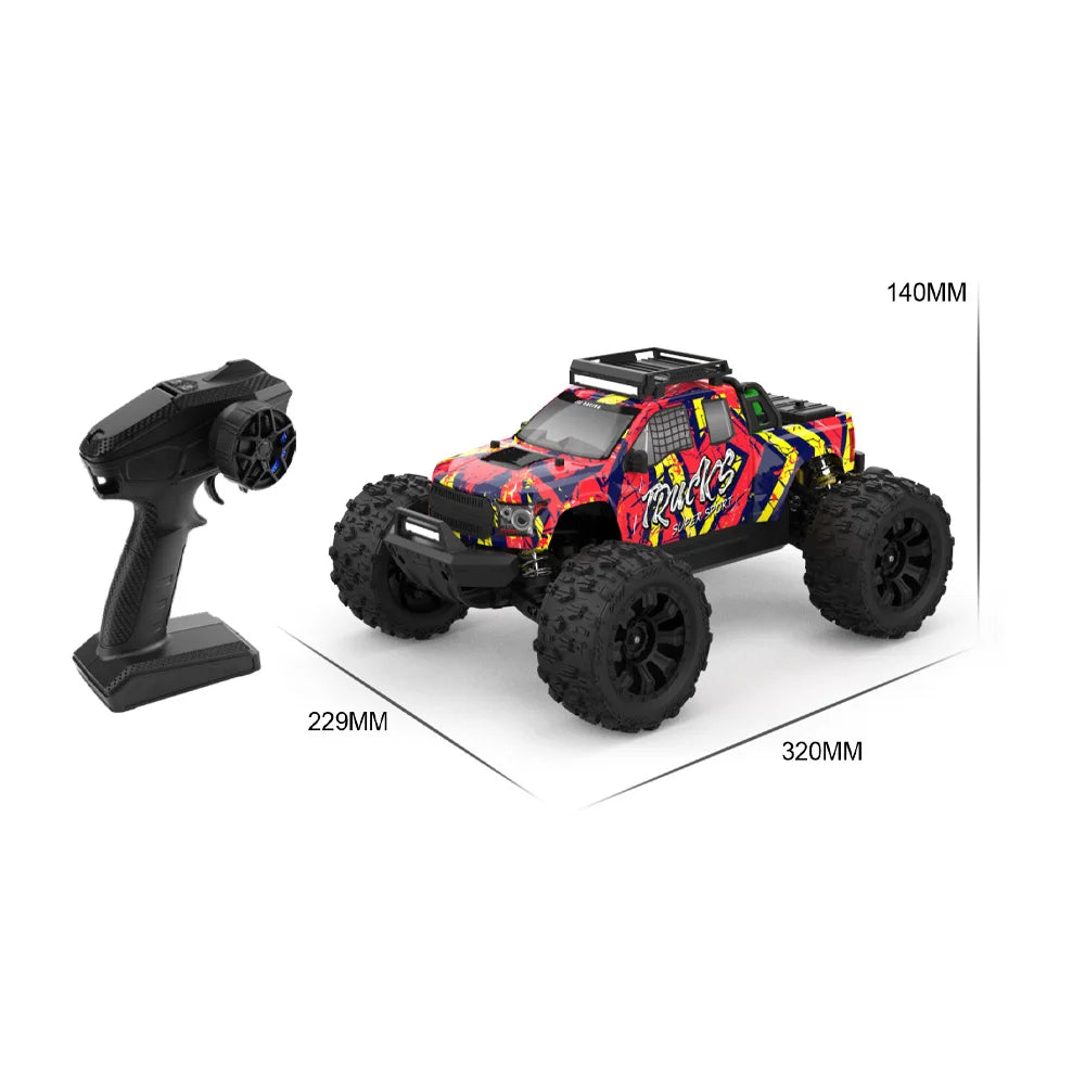 JIUSI PT14R V3 1/14 RC Racing Car 3S Battery 4WD 80km/h Brushless Motor 2.4G Remote Control 35C High Speed Off-road RC Truck