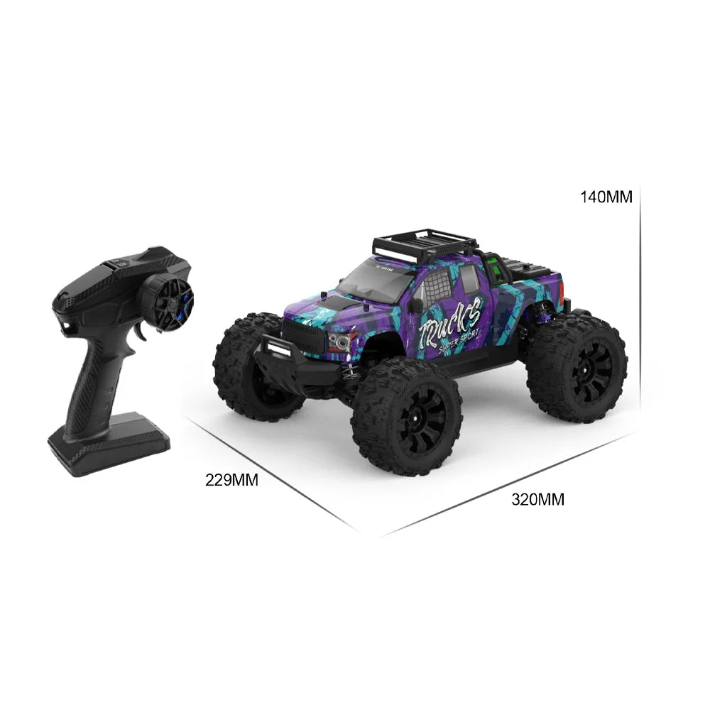 JIUSI PT14R V3 1/14 RC Racing Car 3S Battery 4WD 80km/h Brushless Motor 2.4G Remote Control 35C High Speed Off-road RC Truck