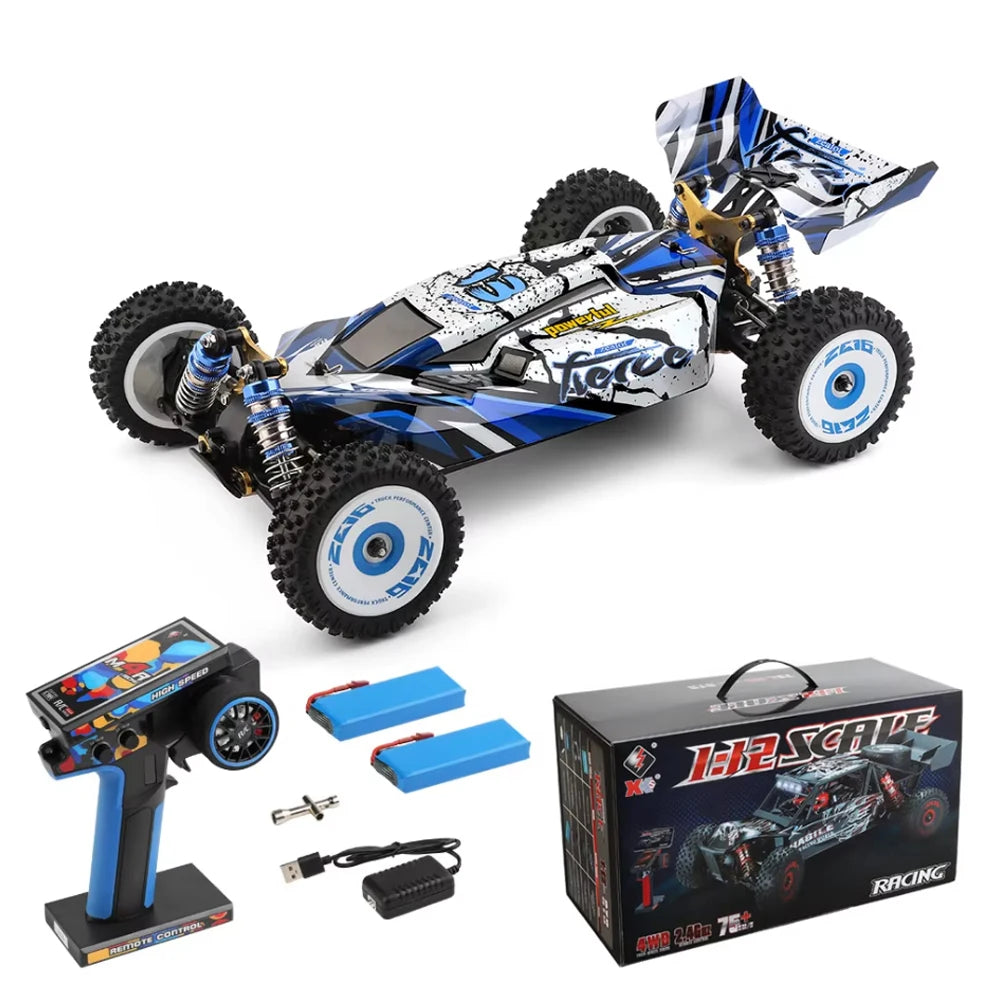 WLtoys 124016 124017 RC Car 75km/h High Speed Remote Control Crawler 2.4G Electric 4WD Off-Road Drift Climbing Racing Vehicle Toys Brushless Motor