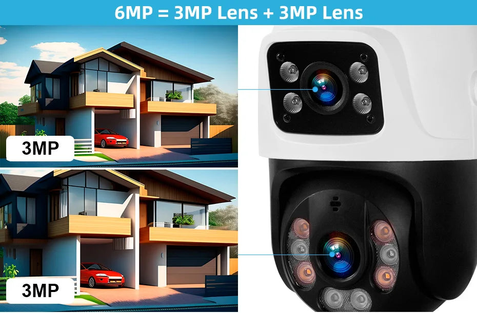 KERUI 6MP HD Dual Lens WIFI IP Camera 8CH NVR Wireless Home Security Camera System Kit Surveillance CCTV Night Vision
