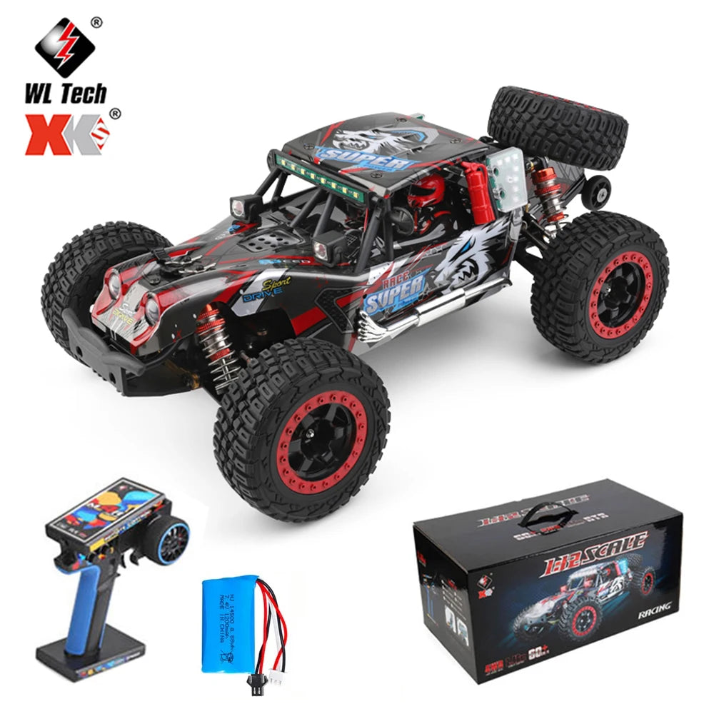 WLtoys 1/12 124028 RC Car 60KM/H High Speed 4WD Brushless Remote Control Vehicle 4x4 Off-road Crawler Model Toys for Adults