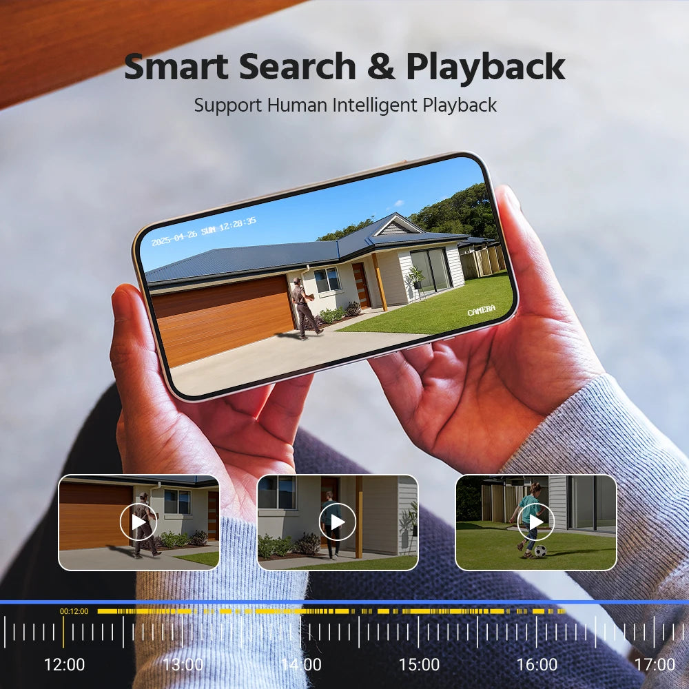 Annke 4MP Wireless PT Solar Camera 16CH NVR 2.4G&5.8G dual-band Security Camera Solar Built-in Battery wireless camera system