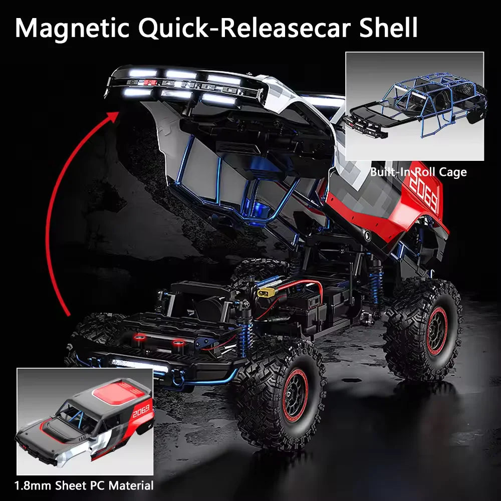 MJX HYPER GO H8P 1/8 Scale RC Car 3S Brushless RTR 4WD Off-Road Climbing Vehicle Simulation Remote Control Toys ﻿as Gift