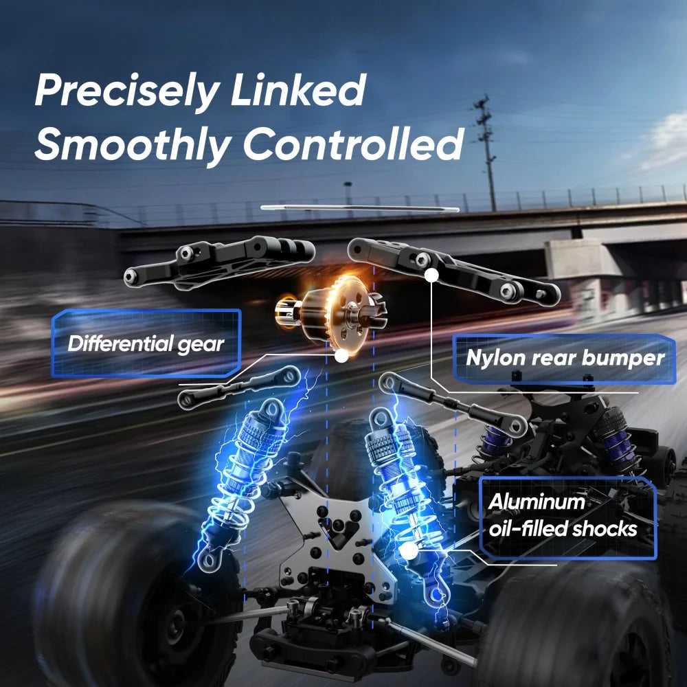JIUSI PT14R/MT14R V1-V2 1/14 RC Brushless Racing Car 3S Battery 4WD 80km/h 35C High Speed Off-road RC Truck Toys as Gift